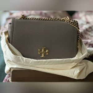 Tory Burch shoulder / cross body bag with brass chain strap